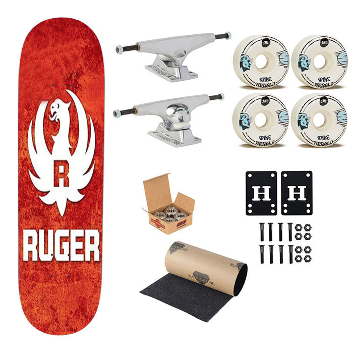 Sturm Ruger Firearms Rusty Red Skateboard Complete Board 8.0" X 31.75"