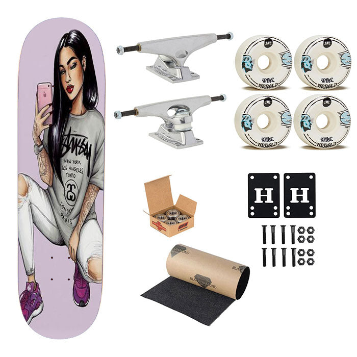 Stussy Girl Skateboard Complete Board 8.0" X 31.75"