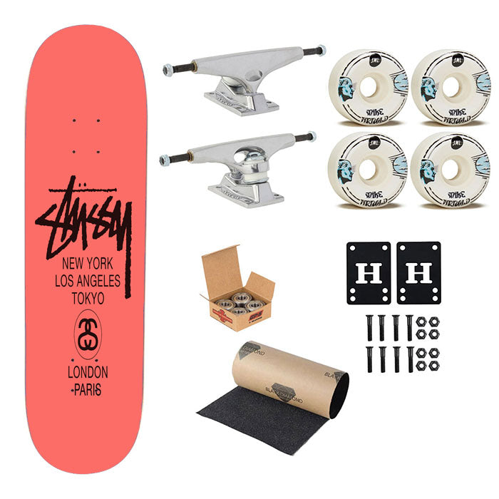 Stussy New York Los Angeles Skateboard Complete Board 8.0" X 31.75"