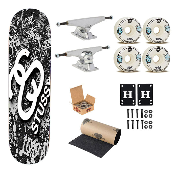 Stussy Wallpaper Skateboard Complete Board 8.0" X 31.75"
