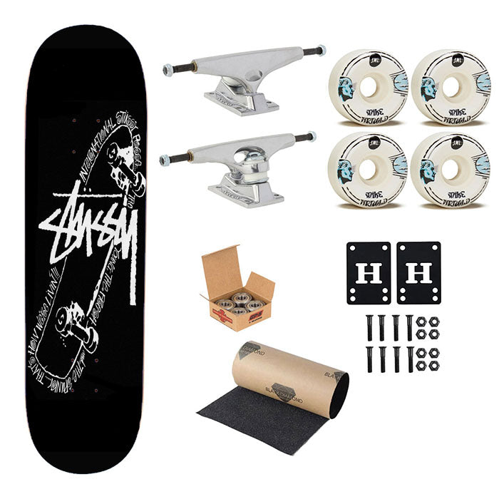 Stussy World Tour Skateboard Complete Board 8.0" X 31.75"