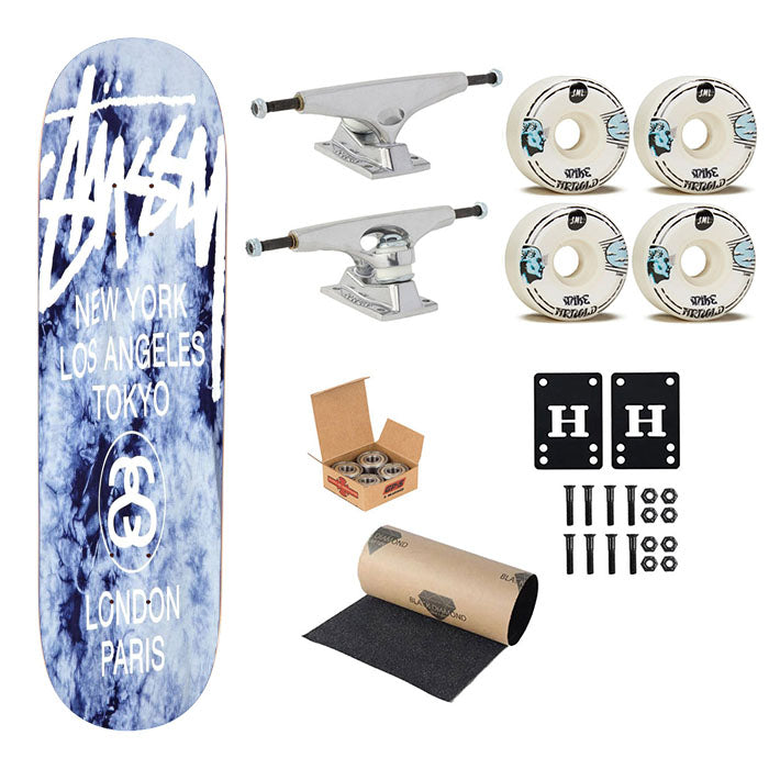 Stussy World Tour Baseball Skateboard Complete Board 8.0" X 31.75"