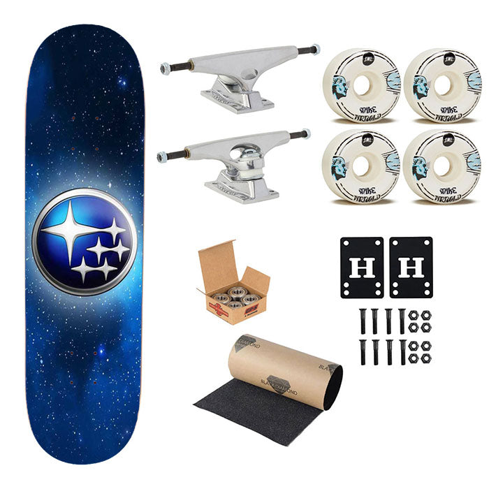 Subaru Logo Skateboard Complete Board 8.0" X 31.75"