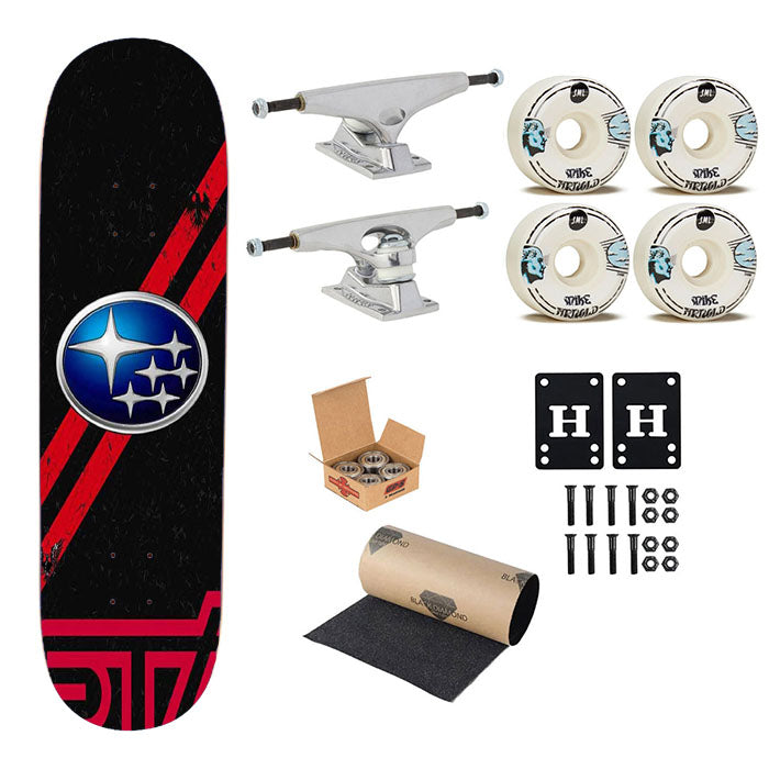 Subaru Wrx Sti Logo Skateboard Complete Board 8.0" X 31.75"