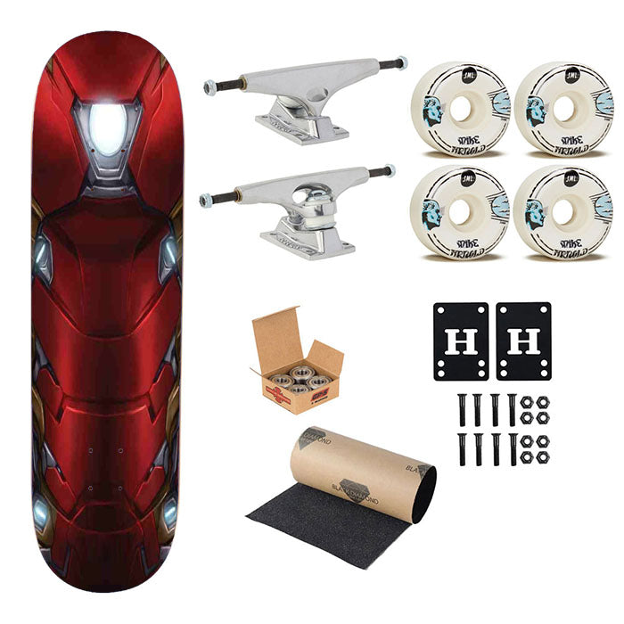Suit Up Red Iron Man Mark Skateboard Complete Board 8.0" X 31.75"