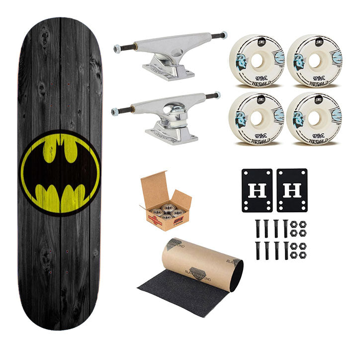 Super Hero Batman Wooden Skateboard Complete Board 8.0" X 31.75"
