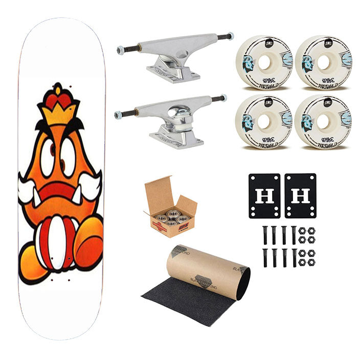 Super Mario King Goomba Skateboard Complete Board 8.0" X 31.75"