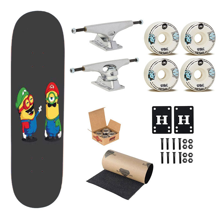 Super Mario Minions Skateboard Complete Board 8.0" X 31.75"