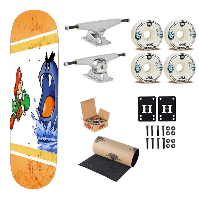 Super Mario World Yoshis Isla Skateboard Complete Board 8.0" X 31.75"
