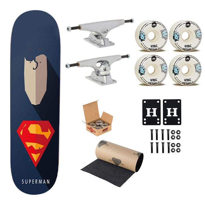 Superhero Superman Skateboard Complete Board 8.0" X 31.75"