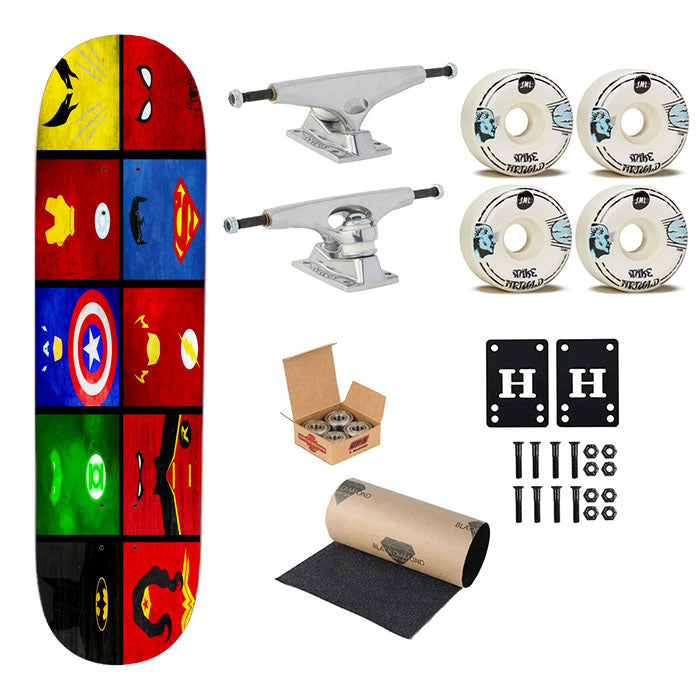 Superheroes Marvel And Dc Skateboard Complete Board 8.0" X 31.75"
