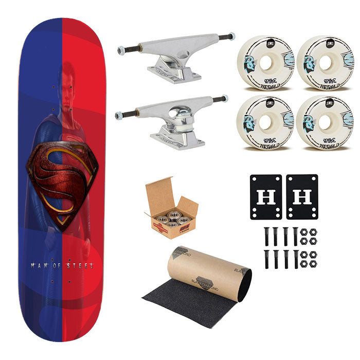 Superman Hero Skateboard Complete Board 8.0" X 31.75"