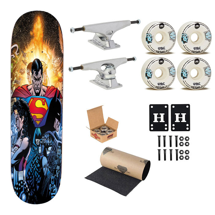 Superman Infinite Crisis Skateboard Complete Board 8.0" X 31.75"