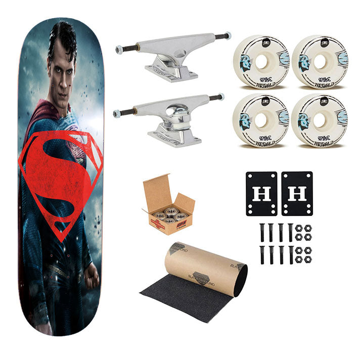 Superman Poster Skateboard Complete Board 8.0" X 31.75"