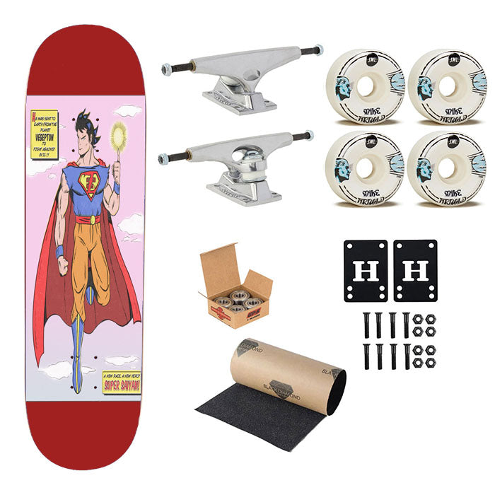 Superman Saiya Skateboard Complete Board 8.0" X 31.75"
