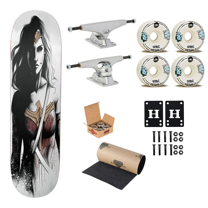 Superman Vs Batman Dark Knight Women Skateboard Complete Board 8.0" X 31.75"