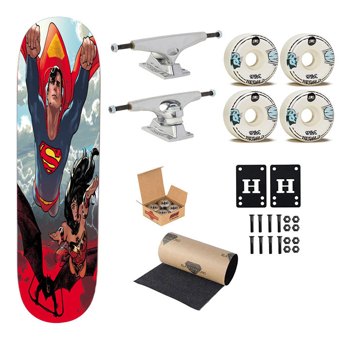 Superman Wonder Woman Batman Skateboard Complete Board 8.0" X 31.75"