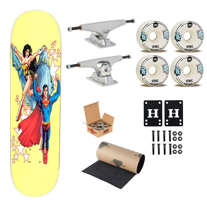 Superman X Wonder Woman Skateboard Complete Board 8.0" X 31.75"