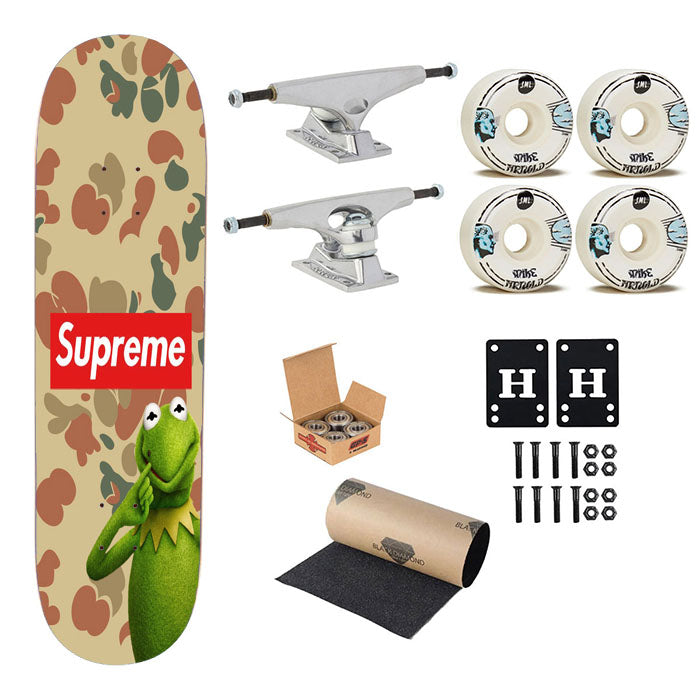 Supreme Kermit Camouflage Skateboard Complete Board 8.0" X 31.75"