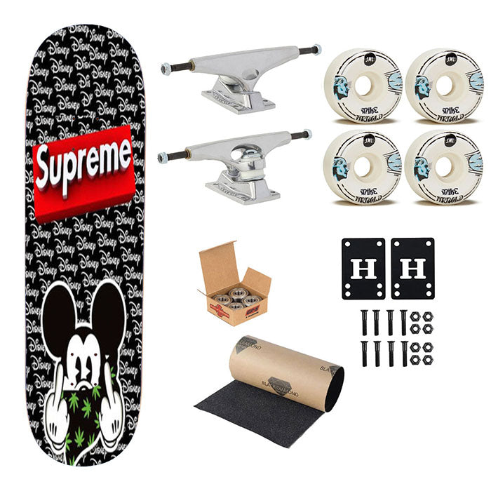 Supreme Mickey Mouse Skateboard Complete Board 8.0" X 31.75"
