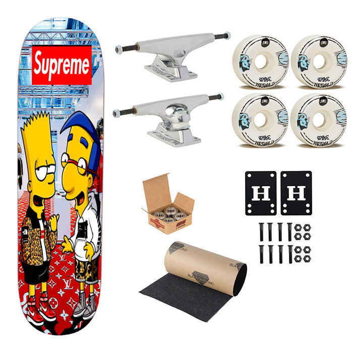 Supreme X Simpson X Lv Skateboard Complete Board 8.0" X 31.75"