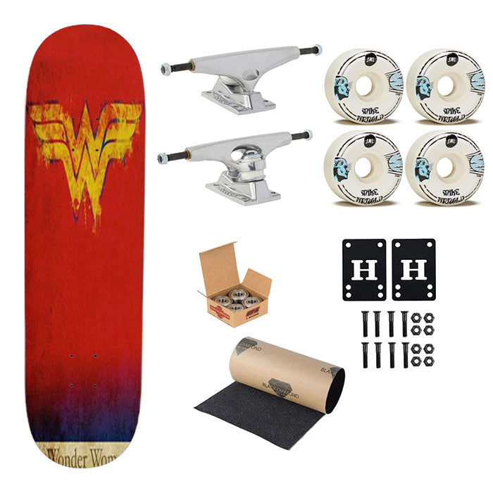 Symbol Wonder Woman Skateboard Complete Board 8.0" X 31.75"