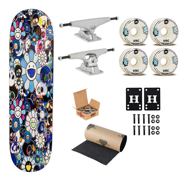Takashi Murakami Skull Skateboard Complete Board 8.0" X 31.75"