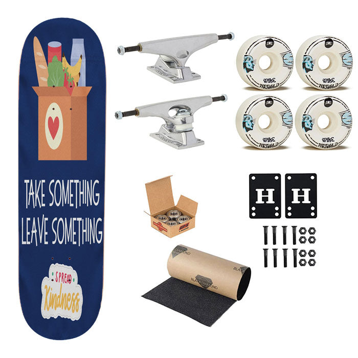 Take Something Leave Something Skateboard Complete Board 8.0" X 31.75"