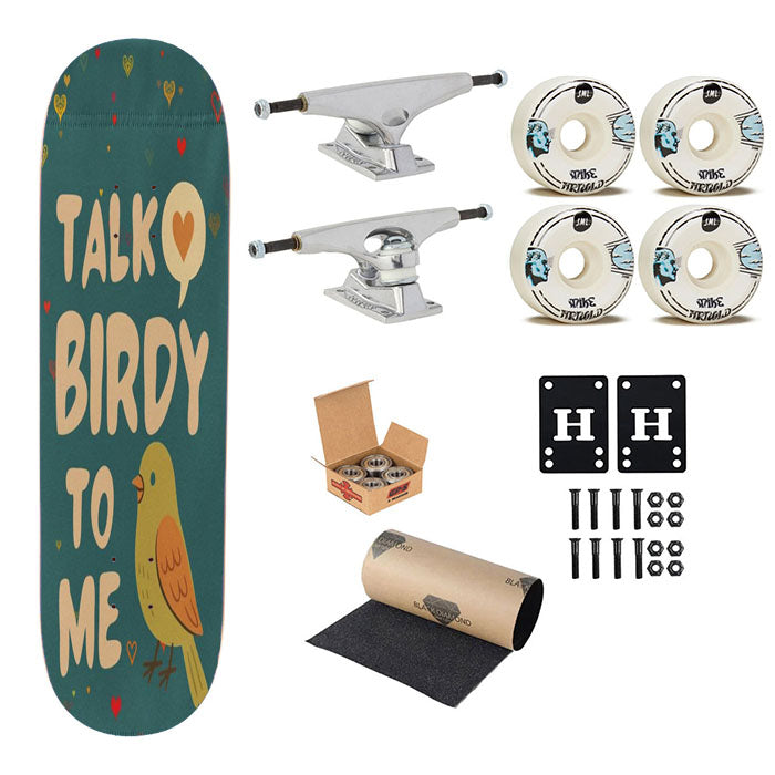 Talk Birdy To Me Skateboard Complete Board 8.0" X 31.75"