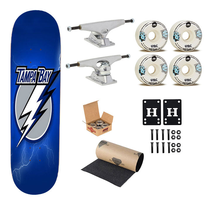Tampa Bay Lightning Skateboard Complete Board 8.0" X 31.75"