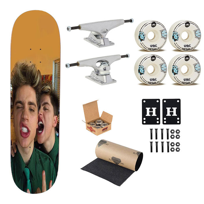 Team 10 Beautifull Snow Blue Skateboard Complete Board 8.0" X 31.75"
