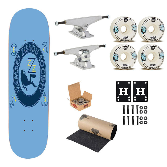 Team Zissou Society Skateboard Complete Board 8.0" X 31.75"