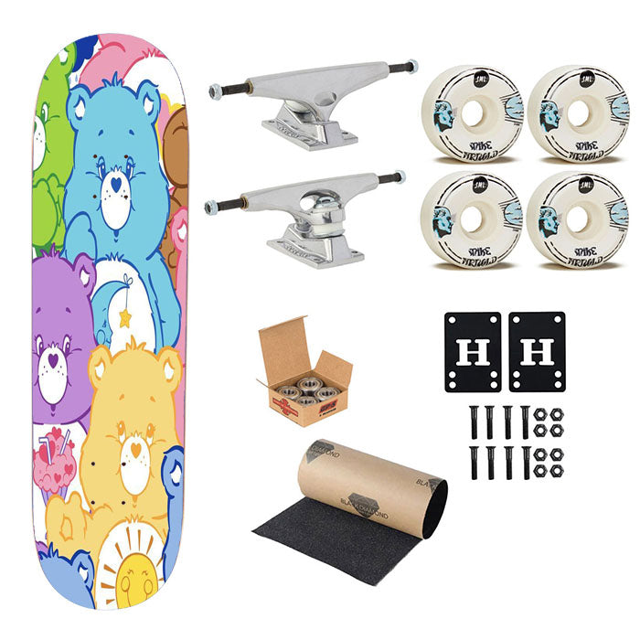 Teddy Bear Funky Cartoon Pattern Skateboard Complete Board 8.0" X 31.75"