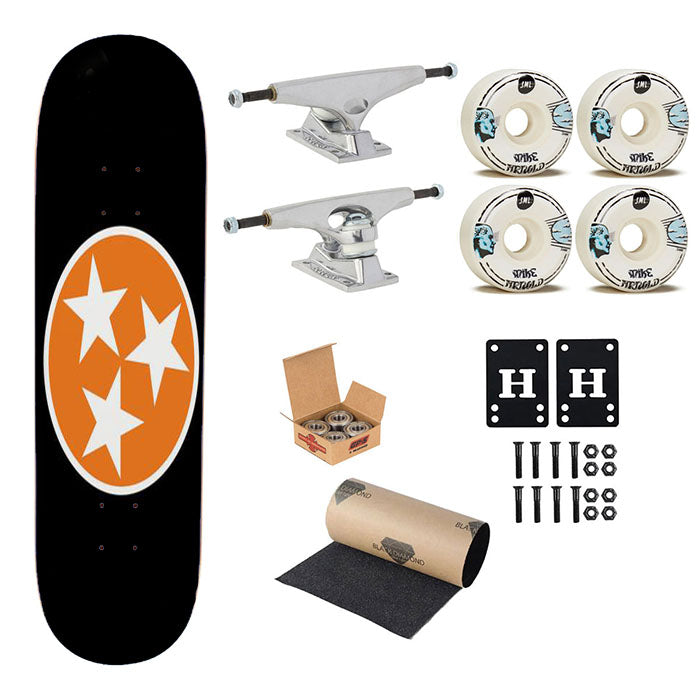 Tennessee Orange Tristar Skateboard Complete Board 8.0" X 31.75"