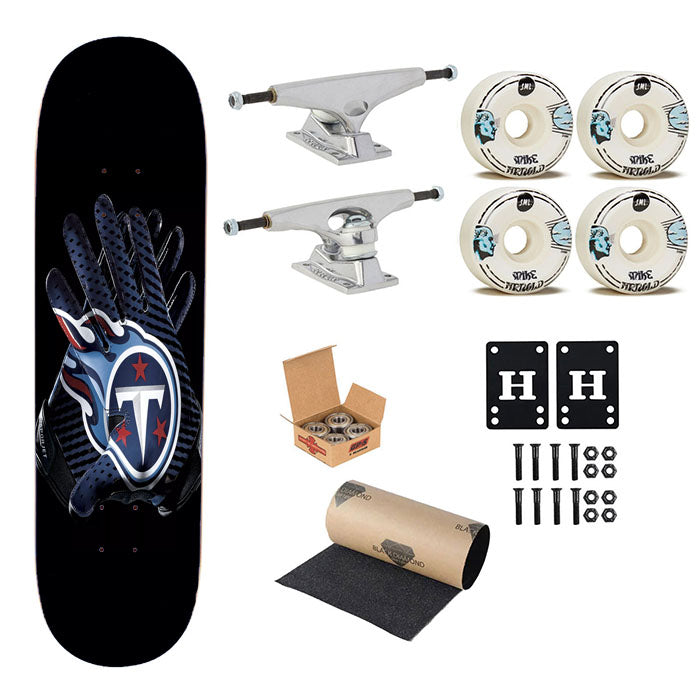 Tennessee Titans American Football Gloves Skateboard Complete Board 8.0" X 31.75"