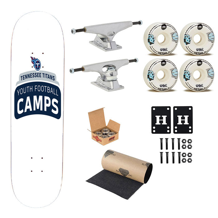 Tennessee Titans American Youth Football Camps Skateboard Complete Board 8.0" X 31.75"