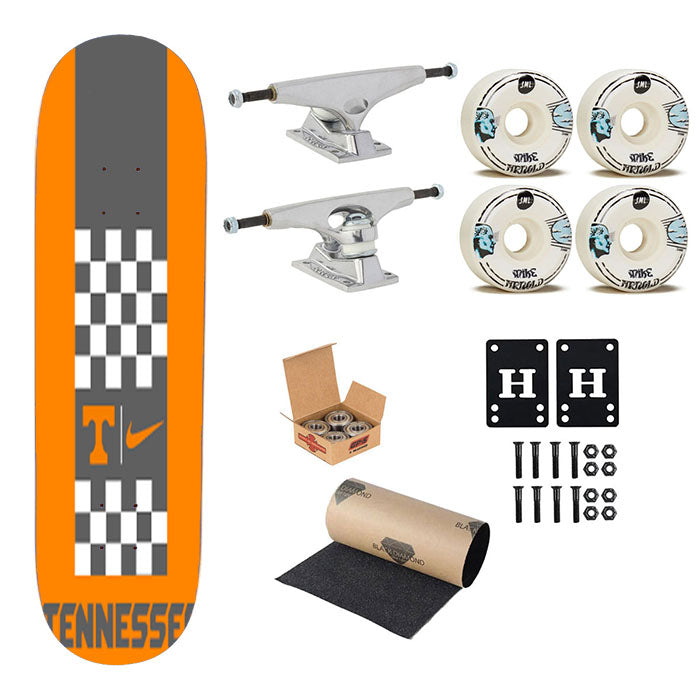 Tennessee Ut Vols Logo 3 Skateboard Complete Board 8.0" X 31.75"