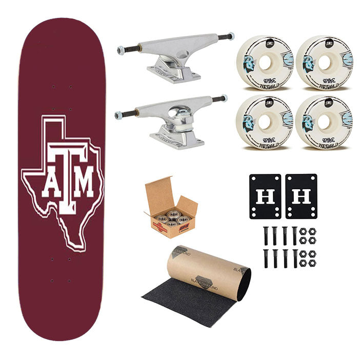 Texas A M Texas Logo Skateboard Complete Board 8.0" X 31.75"