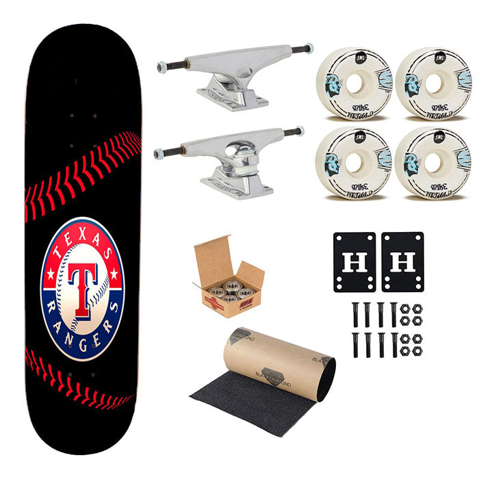Texas Rangers Mlb 3 Skateboard Complete Board 8.0" X 31.75"
