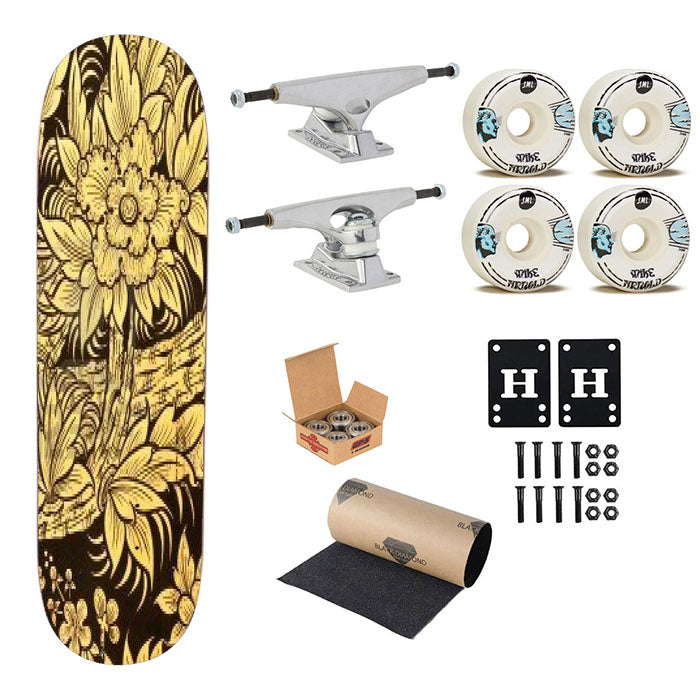 Thai Traditional Pattern Skateboard Complete Board 8.0" X 31.75"