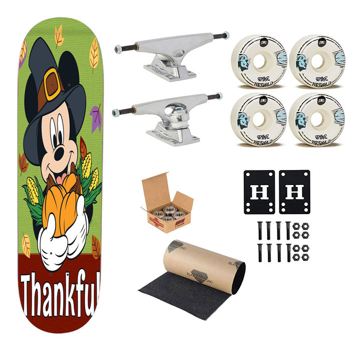 Thankful Mickey Mouse Skateboard Complete Board 8.0" X 31.75"