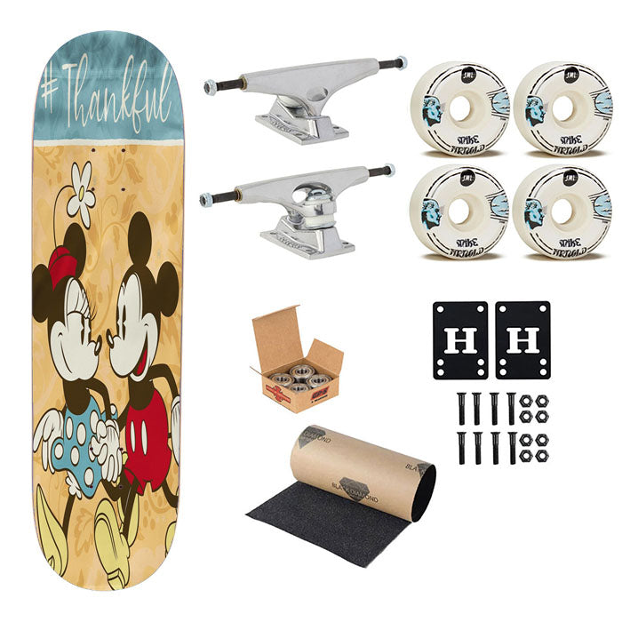Thanksgiving Mickey & Minnie Autumn Skateboard Complete Board 8.0" X 31.75"