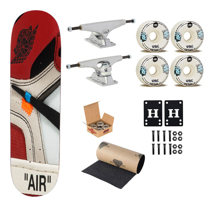 The 10 Air Jordan 1 Off White Skateboard Complete Board 8.0" X 31.75"