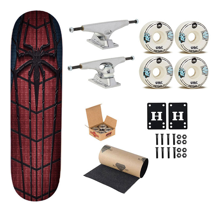 The Amazing Spiderman Logo Skateboard Complete Board 8.0" X 31.75"
