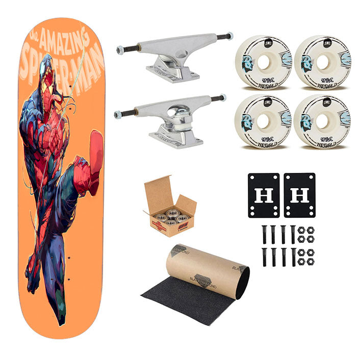 The Amazing Spiderman Paint Art Skateboard Complete Board 8.0" X 31.75"