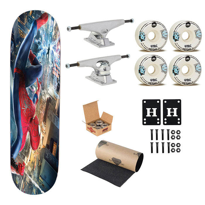 The Amazing Spiderman Poster Skateboard Complete Board 8.0" X 31.75"