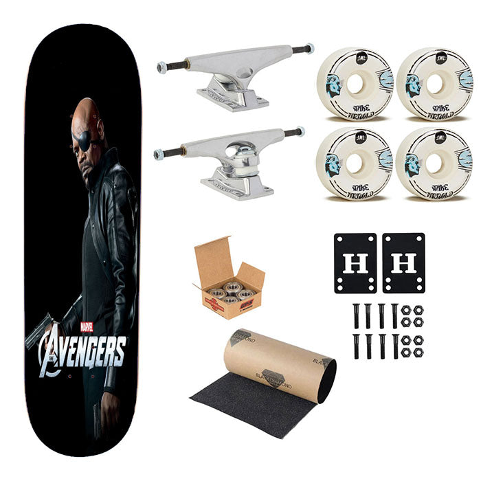 The Avengers - Nick Fury Skateboard Complete Board 8.0" X 31.75"