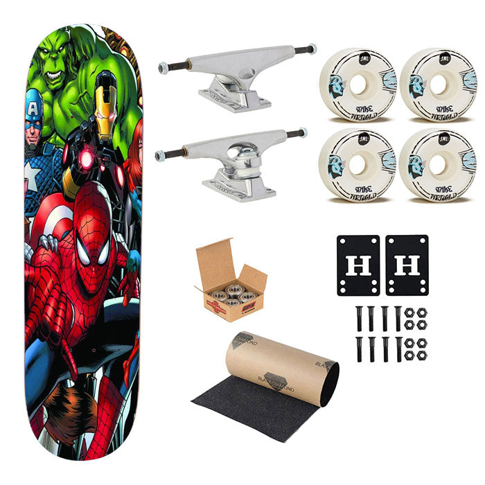 The Avengers Marvel Character Skateboard Complete Board 8.0" X 31.75"
