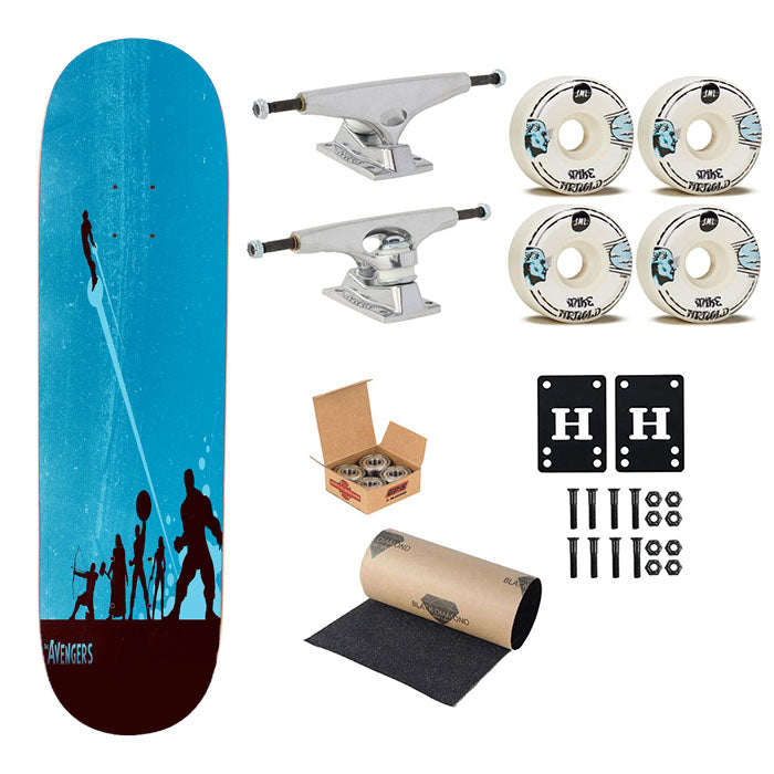 The Avengers Minimalistic Skateboard Complete Board 8.0" X 31.75"
