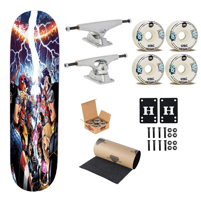 The Avengers Vs Xmen Skateboard Complete Board 8.0" X 31.75"